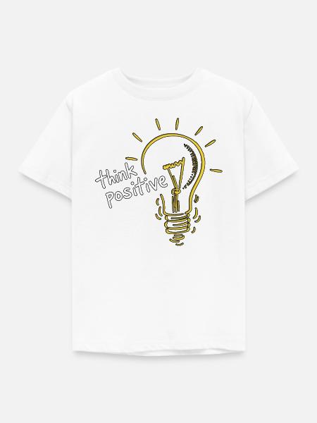 Positiv denken - Kinder T-Shirt - Weiß