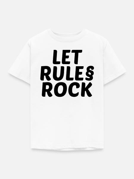 Rules Rock - Kinder T-Shirt - Weiß