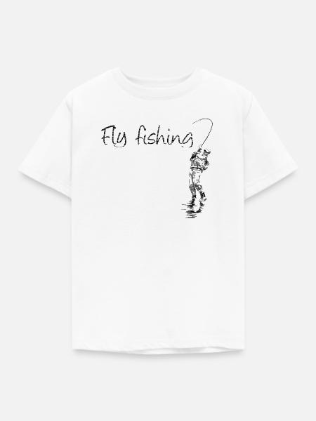 Fly fishing - Kinder T-Shirt - Weiß