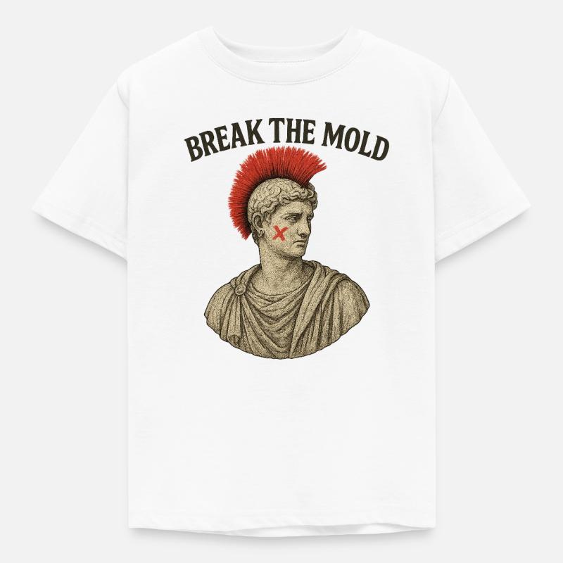 Ancient Bust with Bold Protest Motif - Kids' T-Shirt - white
