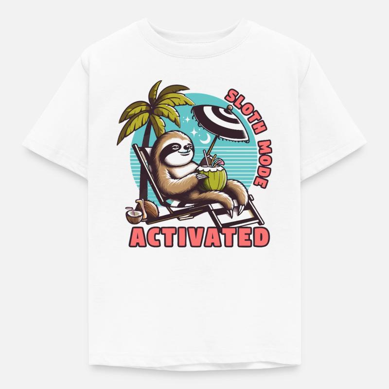Faultiermodus - Sloth Mode Activated Faultier Rela - Kids' T-Shirt - white