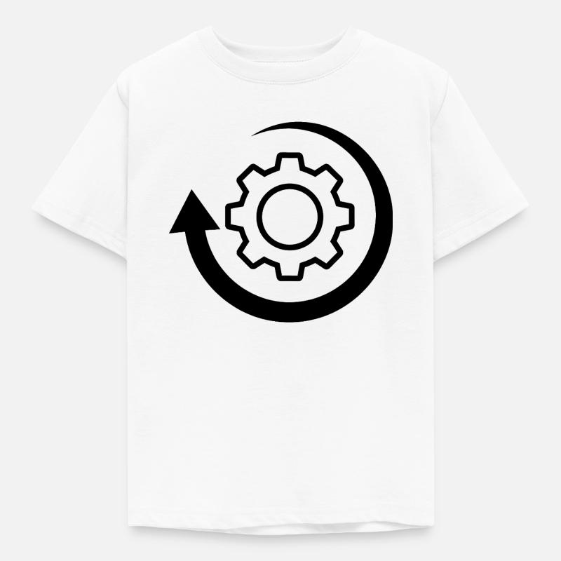 Image du logo de la roue de rotation - T-shirt Enfant - blanc