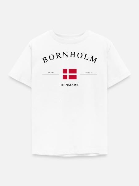 Bornholm Dänemark – Urlaub Souvenir & Geschenk - Kinder T-Shirt - Weiß