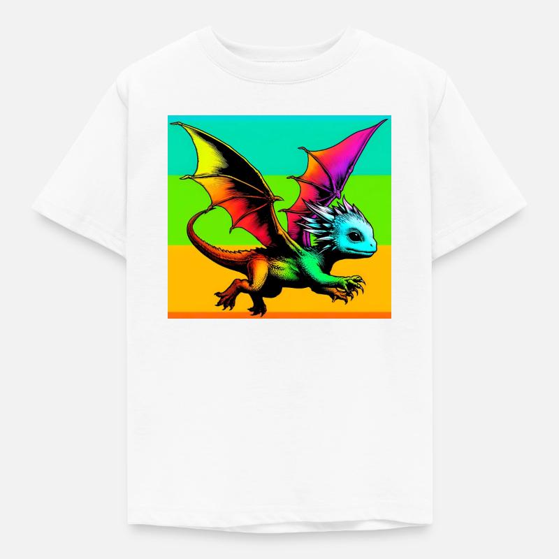 Drache - Kinder T-Shirt - Weiß