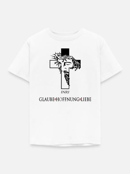 Jesus mit Dornenkrone - Kinder T-Shirt - Weiß