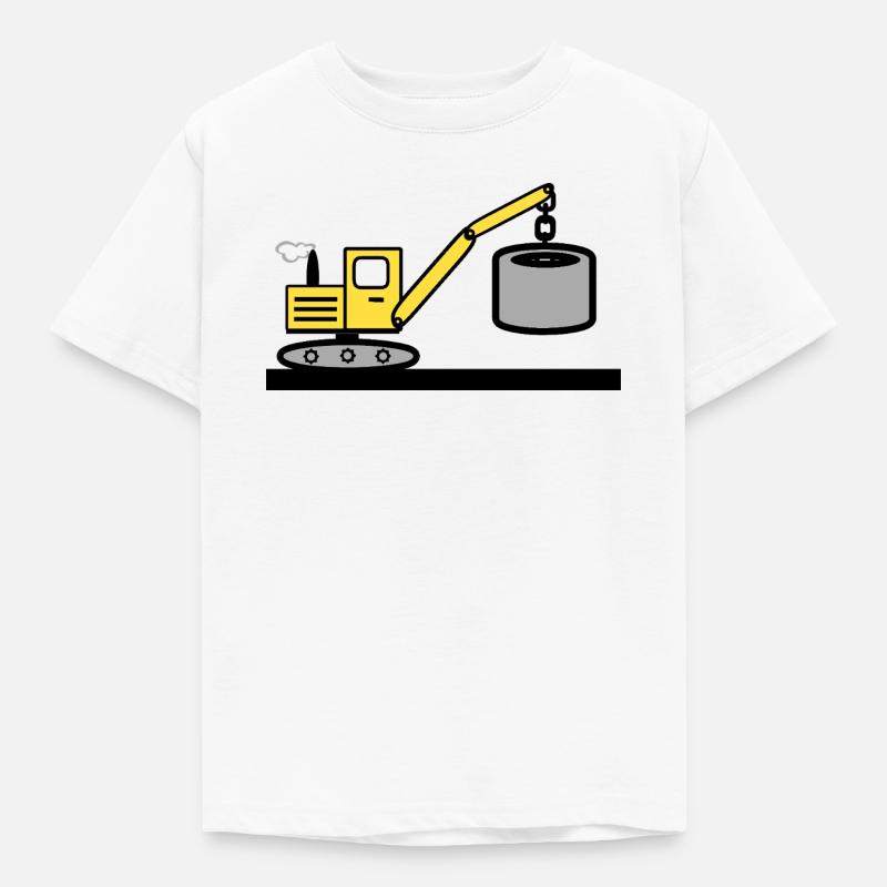 Bagger - Kinder T-Shirt - Weiß