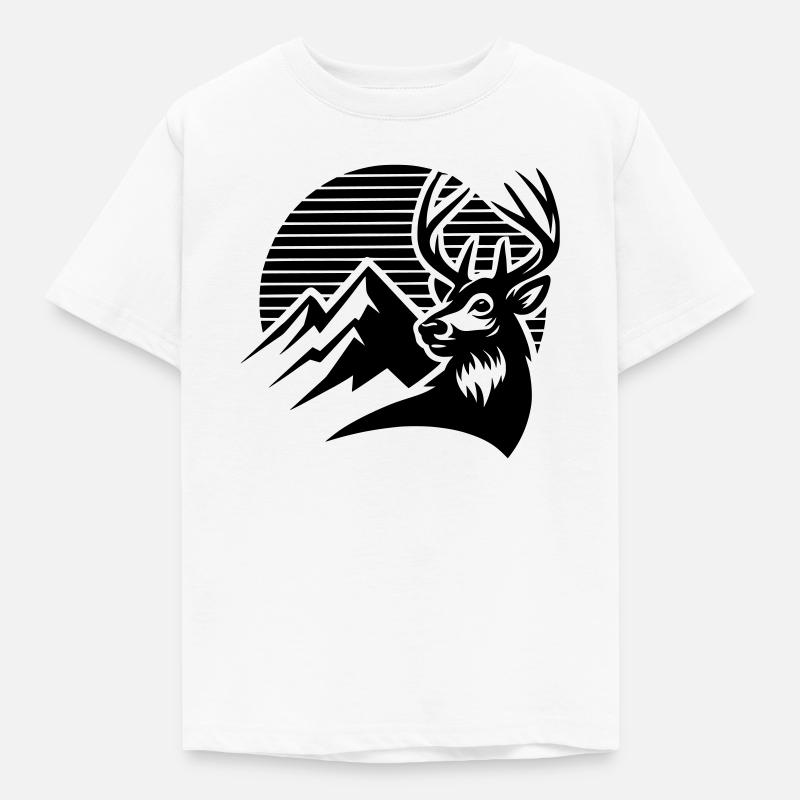 Alpine deer - Kids' T-Shirt - white