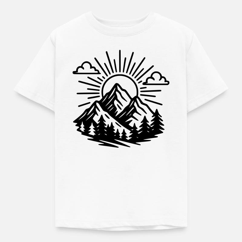 Berge - Kinder T-Shirt - Weiß