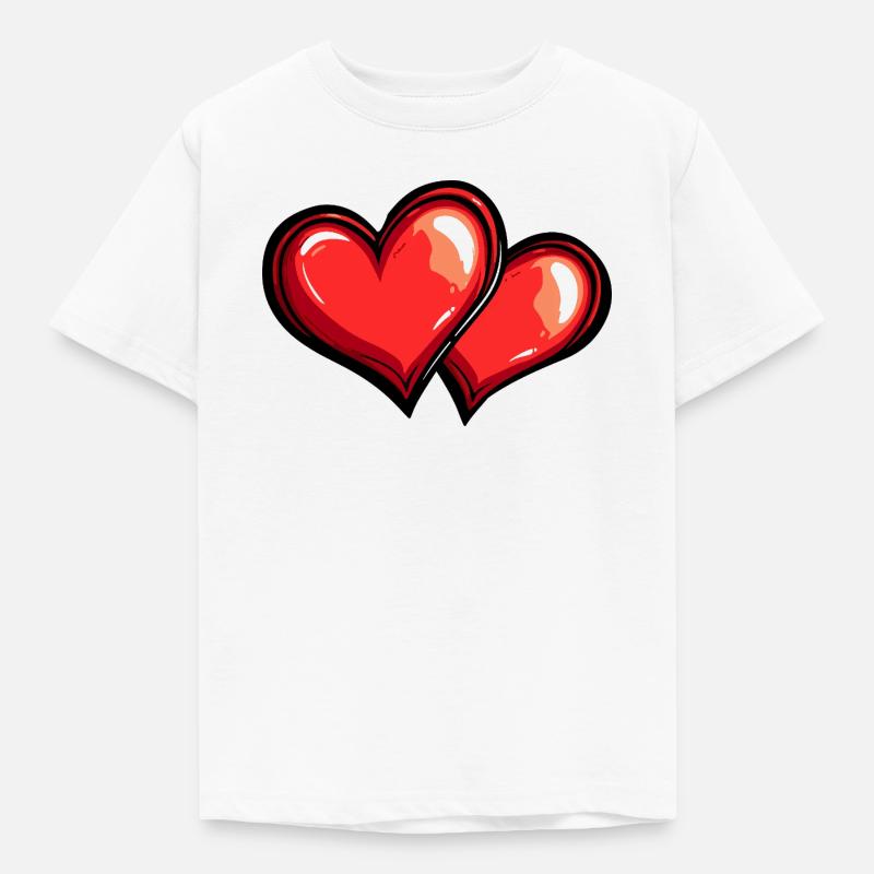 Simbolo d'amore dei cuori - Maglietta per bambini - bianco