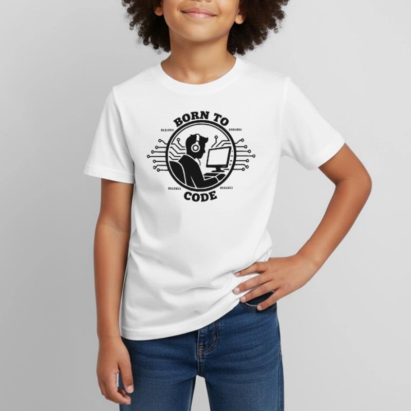 Coder Born to Code Programmer Kids' T-Shirt
