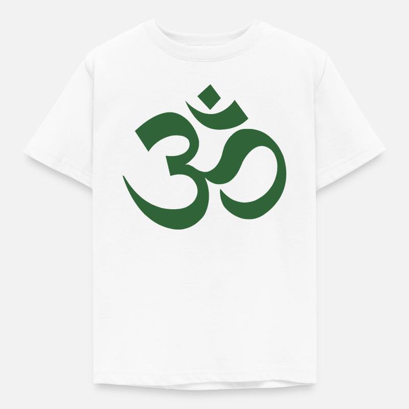Om Symbol Dharma Pattern - Kids' T-Shirt - white
