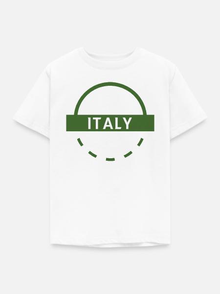 Italiengrünes Emblem - Kinder T-Shirt - Weiß