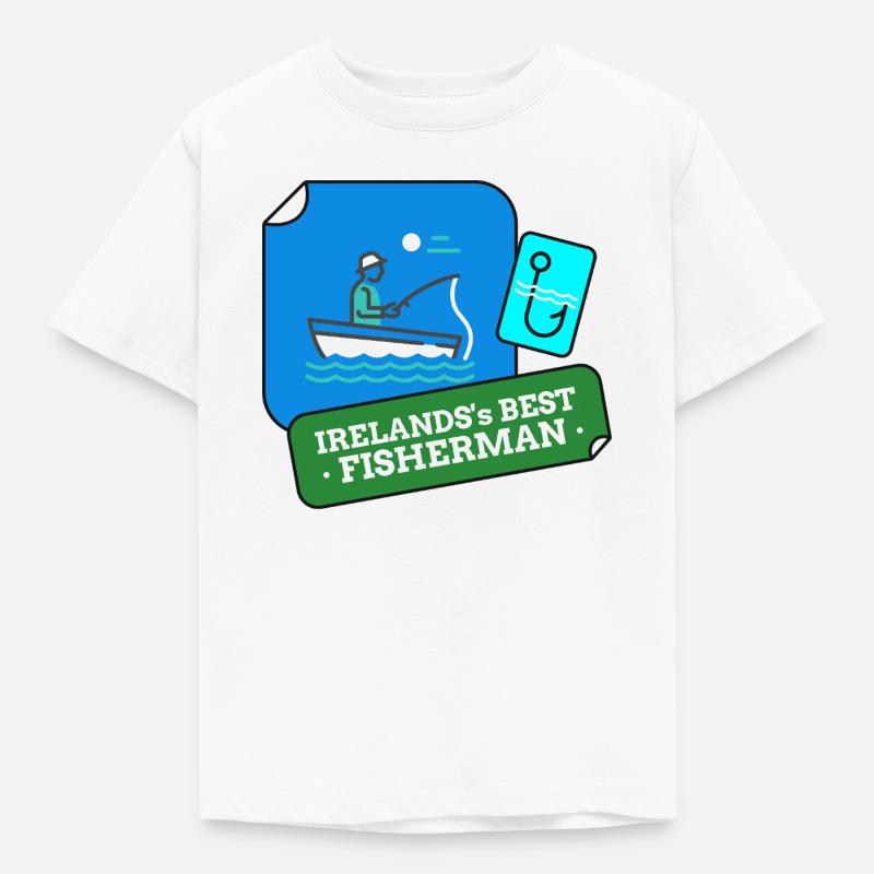 Le meilleur design de pêcheur d’Irlande - T-shirt Enfant - blanc