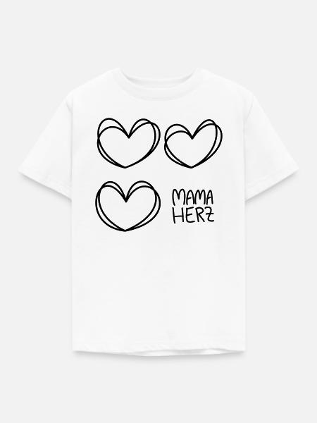 Mama Herz - Kinder T-Shirt - Weiß