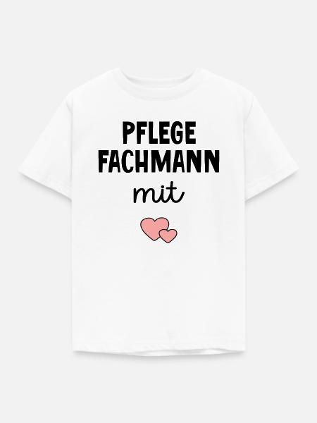 Pflege Pflegefachmann mit Herz - Kinder T-Shirt - Weiß