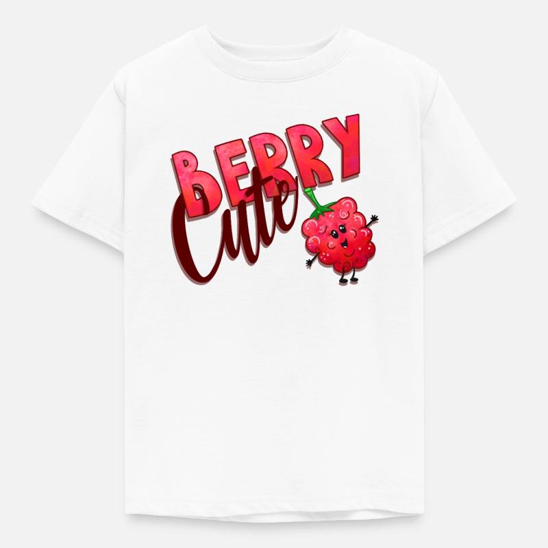 Berry Cute Raspberry - Kids' T-Shirt - white