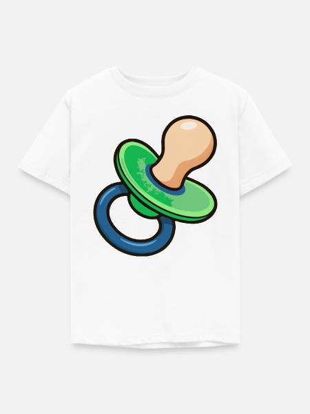 Schnuller Cartoon - Kinder T-Shirt - Weiß