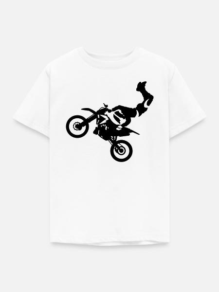 Motocross - Kinder T-Shirt - Weiß