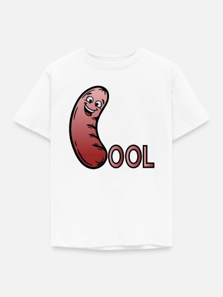 Lustige Wurst - Bratwurst Grillen - Kinder T-Shirt - Weiß
