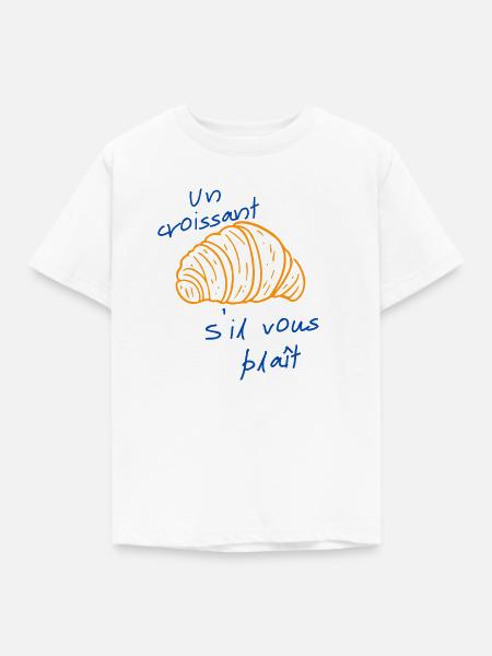 Ein Croissant bitte - Kinder T-Shirt - Weiß