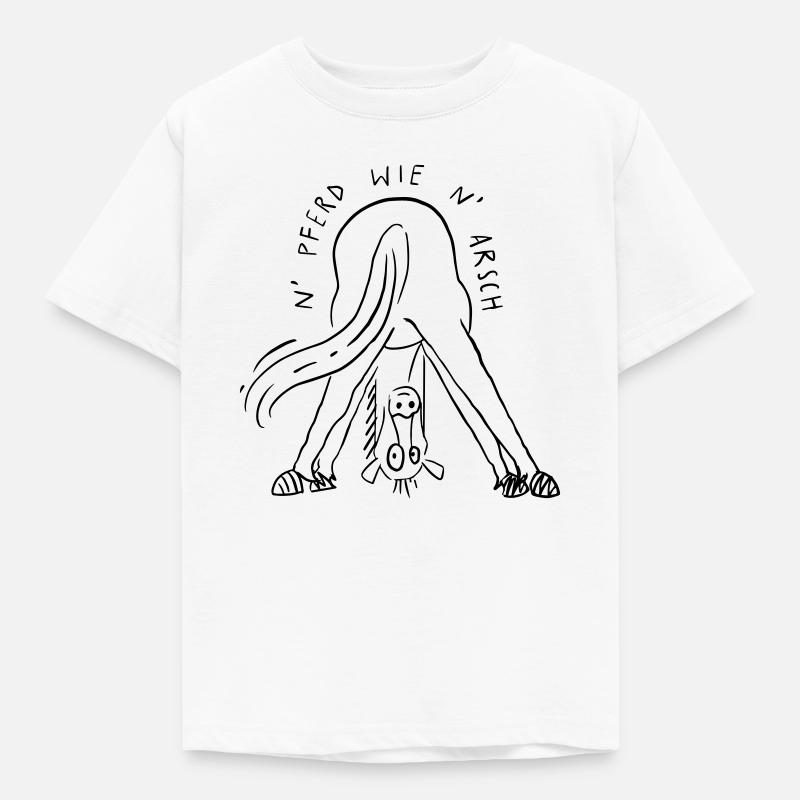 Un âne de cheval - T-shirt Enfant - blanc