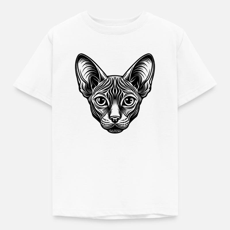 Sphynx-Katze - Kinder T-Shirt - Weiß