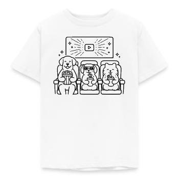 Cinéma de chiens Chiens au cinéma - T-shirt Enfant - blanc - Devant - AI Model Kid Male (0cm)