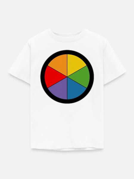 Regenbogen Farbkreis - Kinder T-Shirt - Weiß