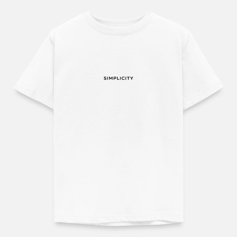 Minimal Simplicity Typeface - Kids' T-Shirt - white