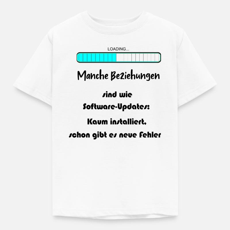 Progress Bar Blue Pattern - Kids' T-Shirt - white