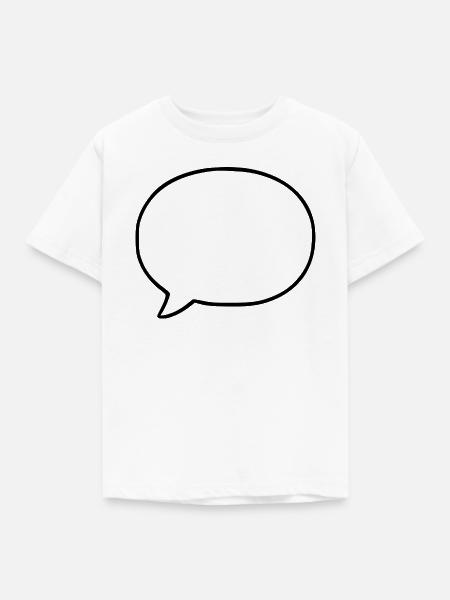 Sprechblase Comic selbst gestalten personalisieren - Kinder T-Shirt - Weiß