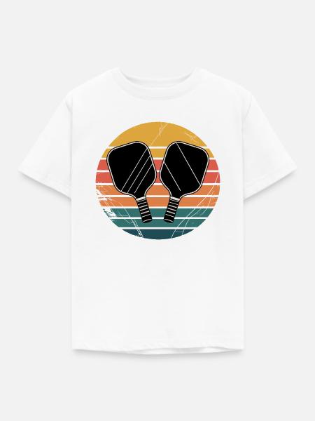 Pickleball - Kinder T-Shirt - Weiß