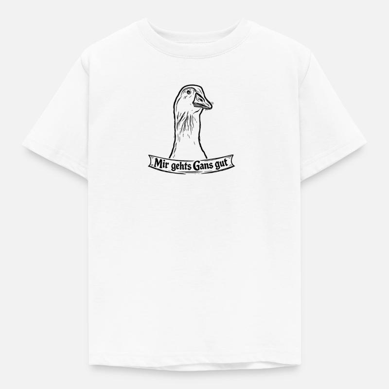 Gans - Kinder T-Shirt - Weiß