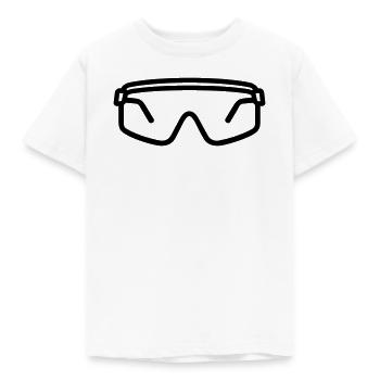 Safety glasses - Kids' T-Shirt - white - Front - AI Model Kid Male (0cm)