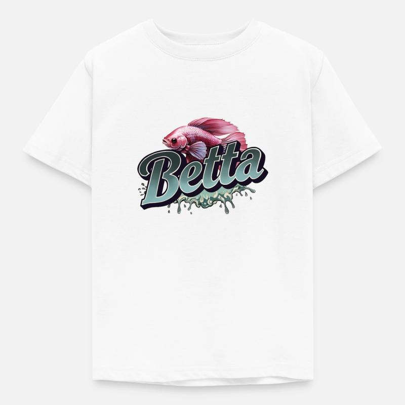 Betta Fish - Betta Fish - Kids' T-Shirt - white