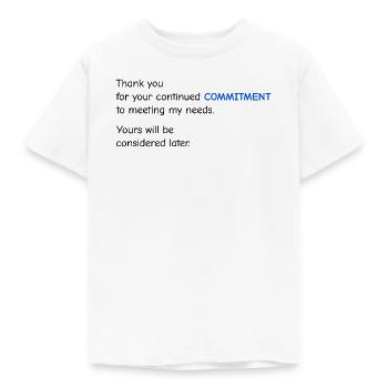 Évaluation de la performance du bébé - Engagement - T-shirt Enfant - blanc - Devant - AI Model Kid Male (0cm)