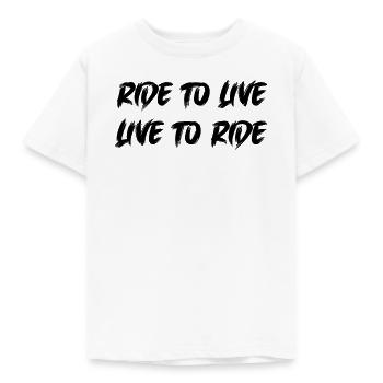 ride to live - Kinder T-Shirt - Weiß - Vorne - AI Model Kid Male (0cm)