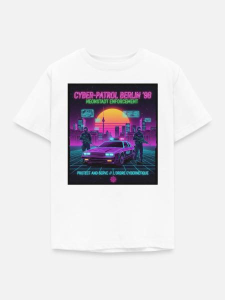 Cyber Patrol Berlin - Kinder T-Shirt - Weiß