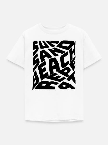 SUN SAND BEACH - Kinder T-Shirt - Weiß