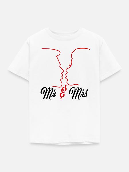 Mr. and Mrs - Just Married - Kinder T-Shirt - Weiß