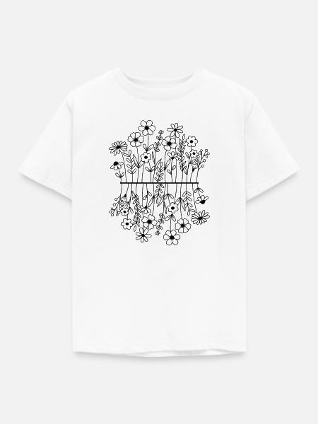 Blumen - Kinder T-Shirt - Weiß