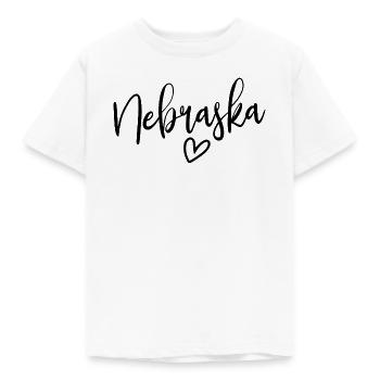 Nebraska Heart Women's Love Nebraska - Kinder T-Shirt - Weiß - Vorne - AI Model Kid Male (0cm)