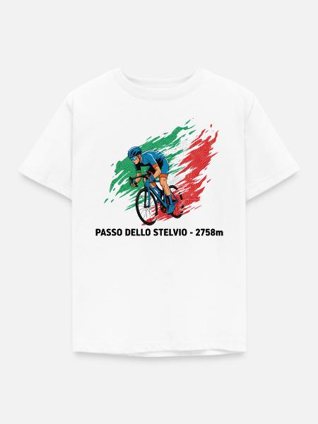 Passo dello Stelvio Climber Colour Burst - Kinder T-Shirt - Weiß