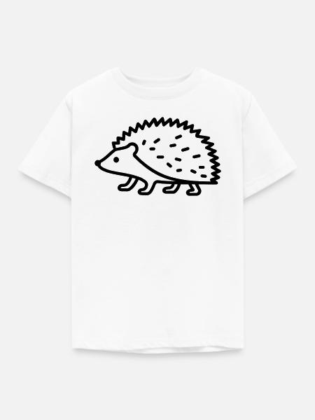 Igel - Kinder T-Shirt - Weiß