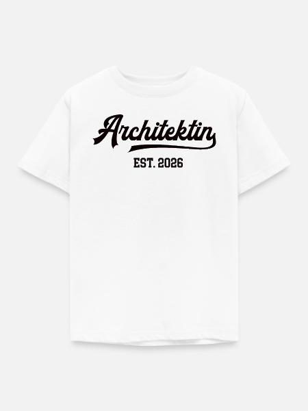 Architektin Architektur Studentin Abschluss 2026 - Kinder T-Shirt - Weiß