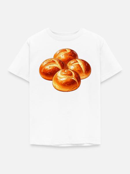 Brötchen - Kinder T-Shirt - Weiß