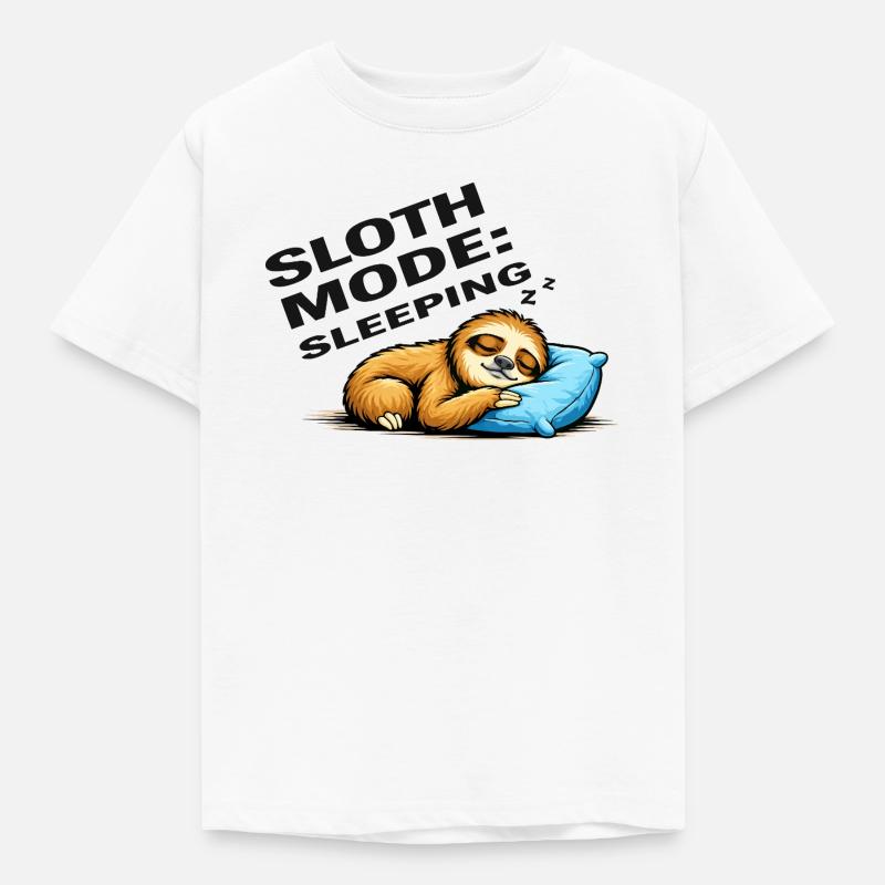 Sloth Mode Sleeping - Kids' T-Shirt - white