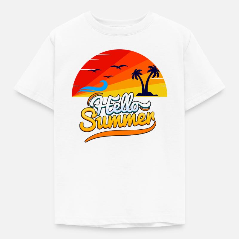 Hello Summer – Tropical Sunshine - Kids' T-Shirt - white