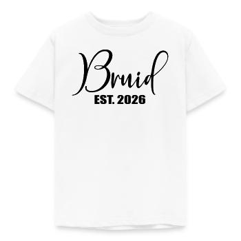 Minimalismus-Braut 2026 - Kinder T-Shirt - Weiß - Vorne - AI Model Kid Male (0cm)