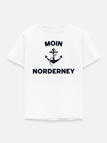 Moin Norderney – Maritimes Anker-Design - Kinder T-Shirt - Weiß
